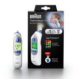 Braun ThermoScan® 7+ – Präzises Ohr-Fieberthermometer mit Age Precision® Technologie, Nachtmodus und Lautlosfunktion