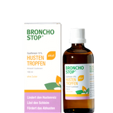 BRONCHOSTOP® Guaifenesin 10 % akut Hustentropfen – Schleimlösend und hustenlindernd bei verschleimtem Husten