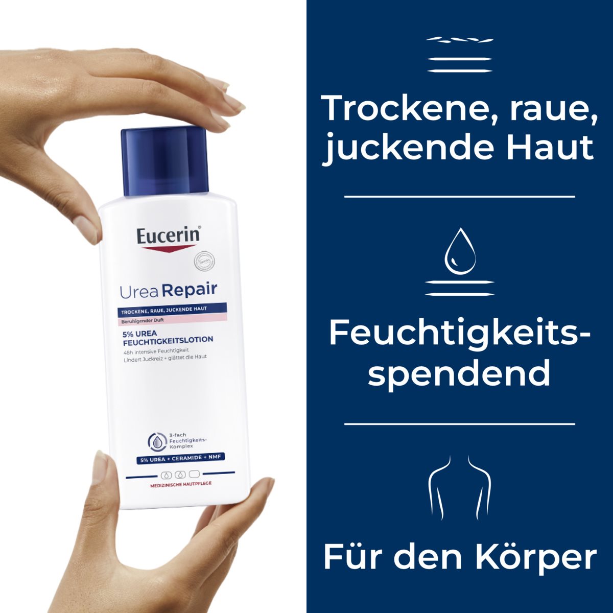 UreaRepair 5% Urea Feuchtigkeitsspendende Lotion Beruhigender Duft – Bild 3