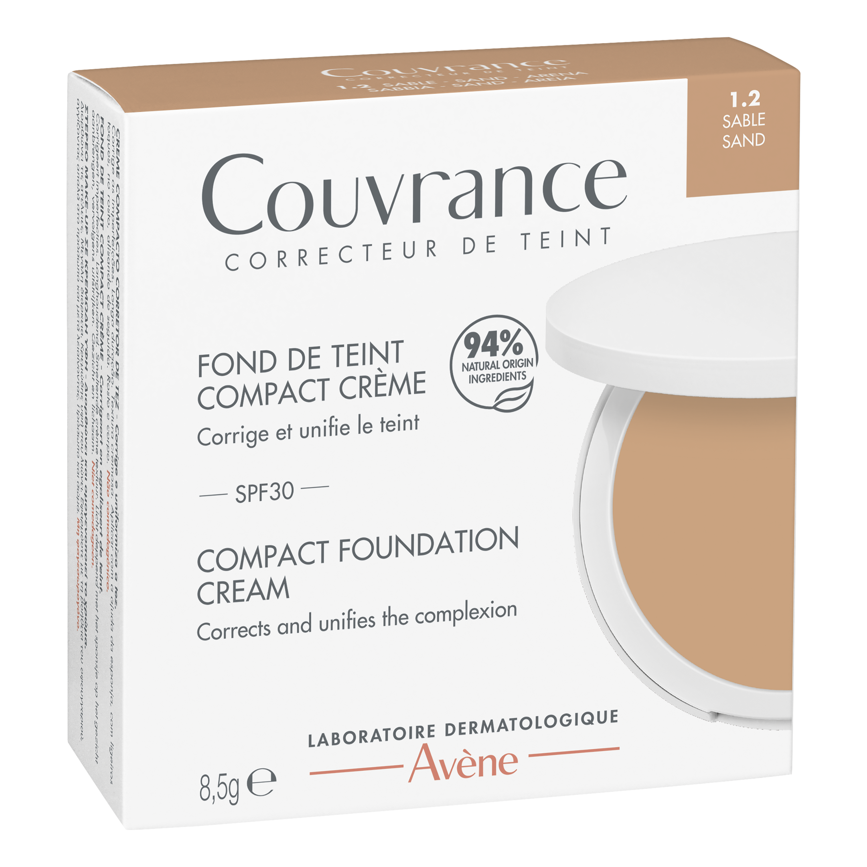 COUVRANCE Kompakt Creme-Make-up 1.2 Sand – Bild 2