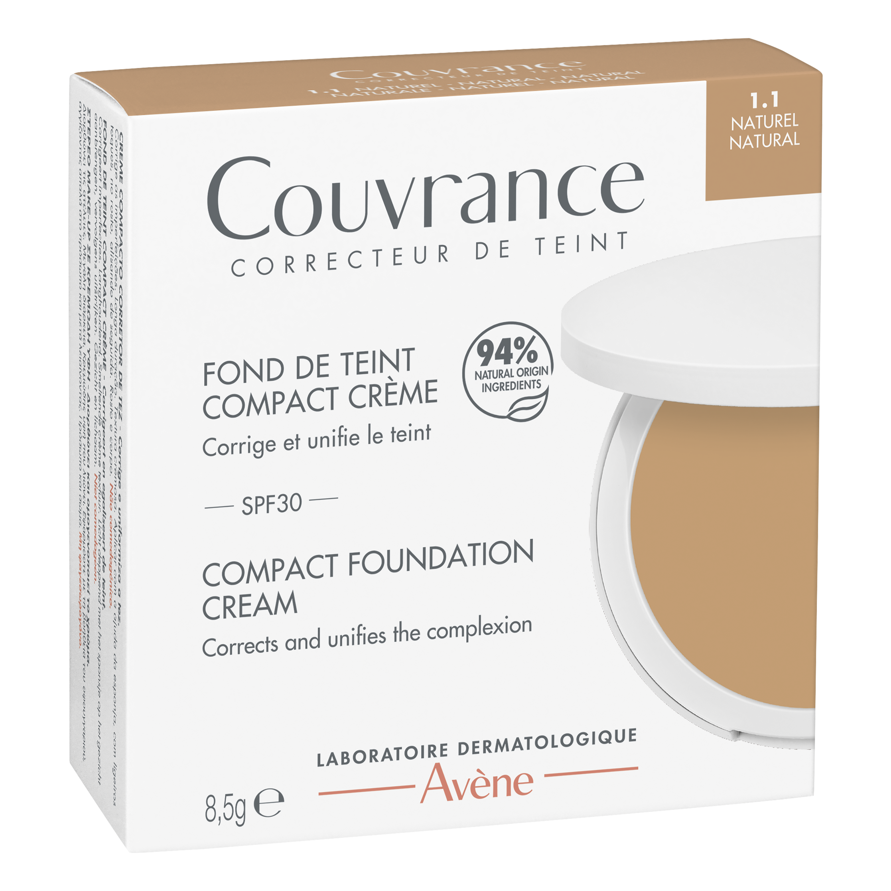 COUVRANCE Kompakt Creme-Make-up 1.1 Natürlich – Bild 2